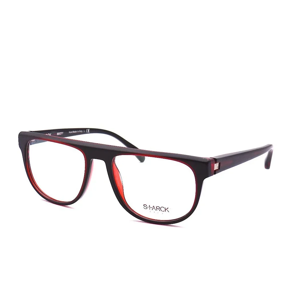 NEW STARCK EYES SH3020 MATTE BLACK RED AUTHENTIC EYEGLASSES FRAME - Picture 5 of 9